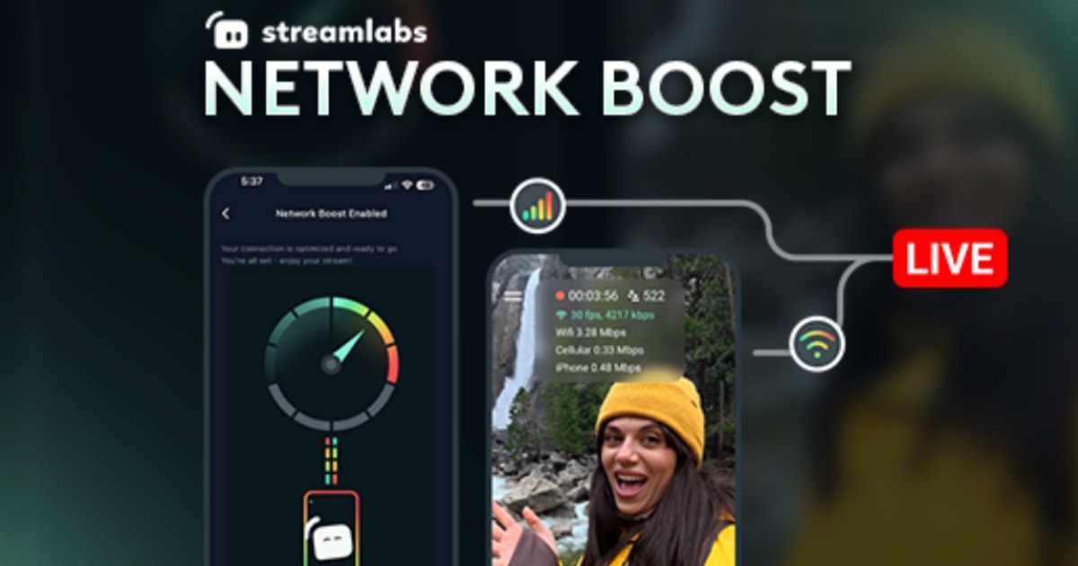 Streamlabsがモバイル配信用接続安定化機能「Network Boost」を発表